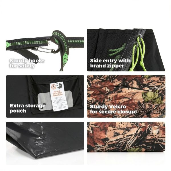 Rivenlo Camping Hammock Camo Lightweight Mosquito Net-4