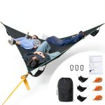 ISTATSO Triangle Camping Hammock Durable Fabric 1000lb-0