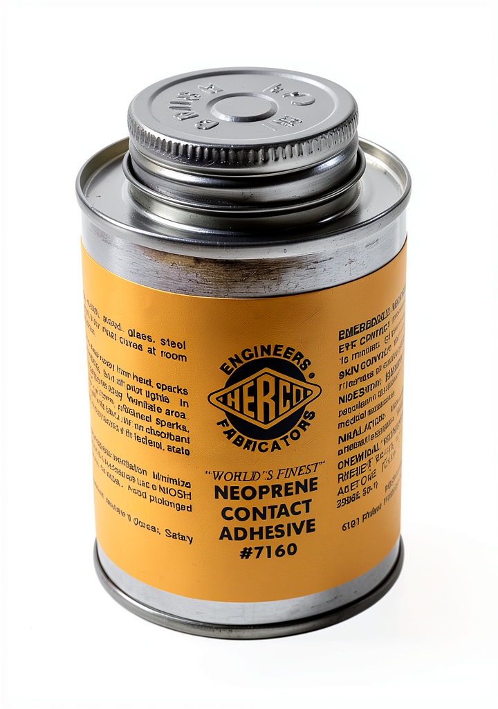 Installing Hecht Rubber Corporation Herco Air Drying Contact Adhesive on a laboratory bench