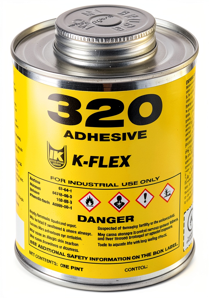 Installing K-FLEX USA LLC Neoprene Contact Adhesives for Insulation on a metal pipe joint in a workshop