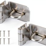 Door Hasp Latch Lock Piutouyar 2Pcs 90° Stainless Steel Duty Silver-0