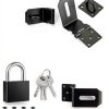4 Inch 90° Padlock Hasps qiwuhai Stainless Steel Latch Lock with Keys-3