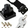 Kyuionty 4 Pcs Keyed Hasp Locks 4 Inch Black Metal Safety Hasps-2