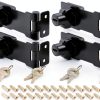 Kyuionty 4 Pcs Keyed Hasp Locks 4 Inch Black Metal Safety Hasps-0