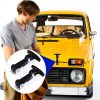 Elastic Stainless Steel Rubber Hood Catch - Flexible T-Handle Hasp Rubber Flexible Draw Latches with Brackets for Toolboxes, Coolers, Vehicle Engines, Hoods, RVs, ATVs, and DIY Needs (2 Pcs)-4