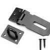 Padlock Latch Lock Axuansor 3 Inch Steel Black Hasps 2 Pack-1