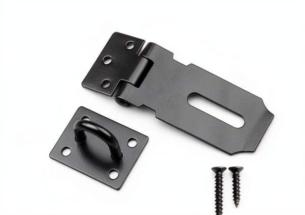 Padlock Latch Lock Axuansor 3 Inch Steel Black Hasps 2 Pack-1