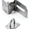 Door Hasp Latch Lock Piutouyar 2Pcs 90° Stainless Steel Duty Silver-1