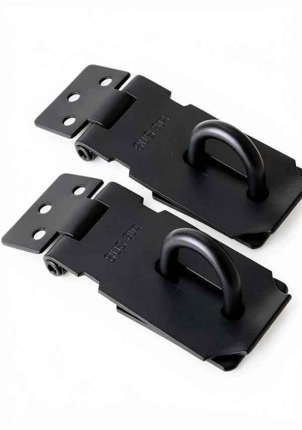 Padlock Latch Lock Axuansor 3 Inch Steel Black Hasps 2 Pack-0