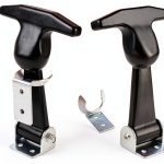 Elastic Stainless Steel Rubber Hood Catch - Flexible T-Handle Hasp Rubber Flexible Draw Latches with Brackets for Toolboxes, Coolers, Vehicle Engines, Hoods, RVs, ATVs, and DIY Needs (2 Pcs)-0