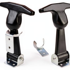 Elastic Stainless Steel Rubber Hood Catch - Flexible T-Handle Hasp Rubber Flexible Draw Latches with Brackets for Toolboxes, Coolers, Vehicle Engines, Hoods, RVs, ATVs, and DIY Needs (2 Pcs)-0