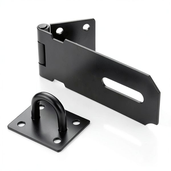 Padlock Latch Lock Axuansor 3 Inch Steel Black Hasps 2 Pack-3