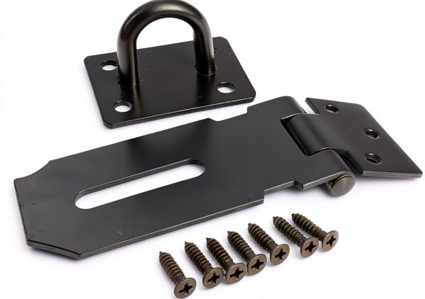 Padlock Latch Lock Axuansor 3 Inch Steel Black Hasps 2 Pack-2