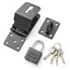 4 Inch 90° Padlock Hasps qiwuhai Stainless Steel Latch Lock with Keys-2