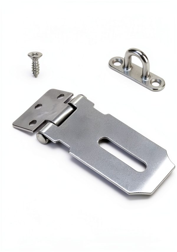 Stainless Steel Hasp Latch KIMIWISE Heavy Duty 3 Inch Silver-1