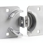 Master Lock Chrome Hasp Lock Heavy Duty Hidden Shackle 9" Wide Steel-0