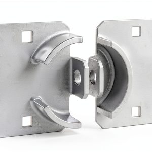 Master Lock Chrome Hasp Lock Heavy Duty Hidden Shackle 9" Wide Steel-0