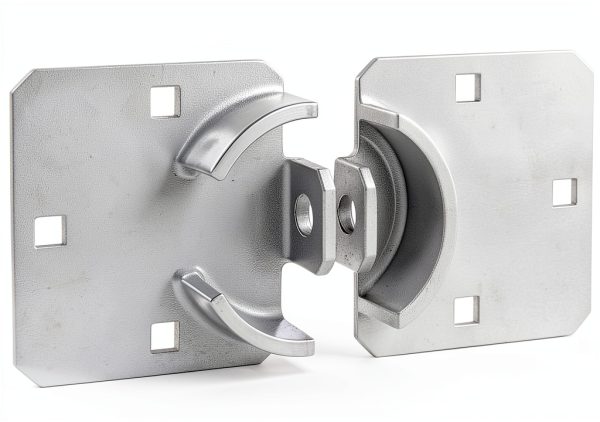 Master Lock Chrome Hasp Lock Heavy Duty Hidden Shackle 9" Wide Steel-0