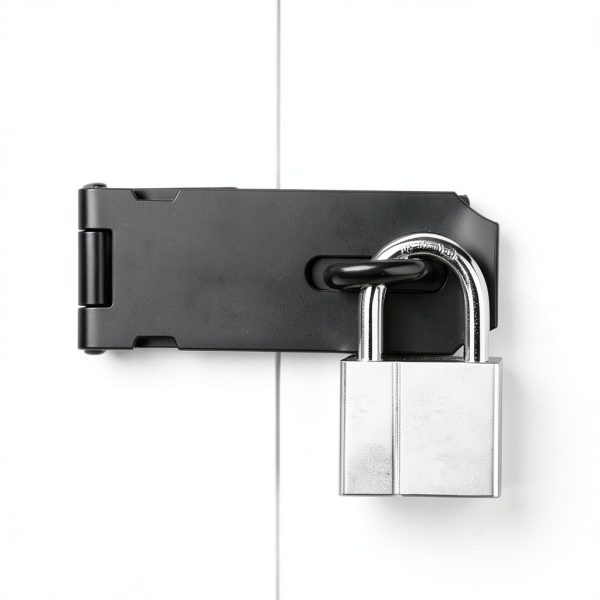 Padlock Hasp 4 Inch Stainless Steel Black Door Hasp by Eruinfang-3