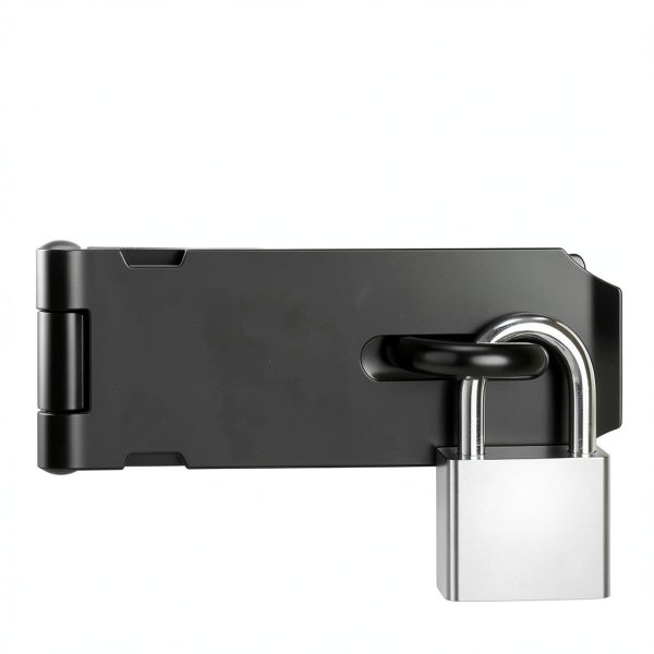 Padlock Hasp 4 Inch Stainless Steel Black Door Hasp by Eruinfang-6