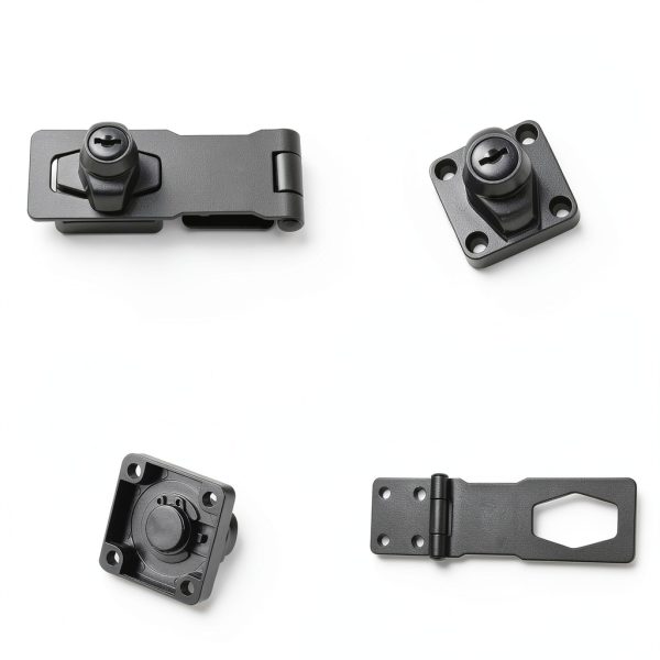 Alise Keyed Hasp Lock 4 Inch Black Safety Packlock with Keys-3