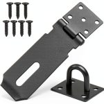 Padlock Hasp 4 Inch Stainless Steel Black Door Hasp by Eruinfang-0