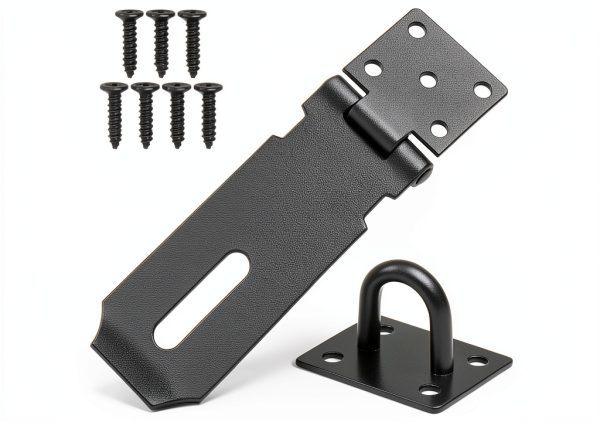 Padlock Hasp 4 Inch Stainless Steel Black Door Hasp by Eruinfang-0