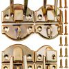 Antique Decorative Hasp Jewelry Box Latch by SDTC Tech 8 Pack Gold-0