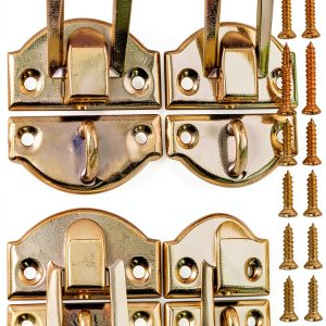 Antique Decorative Hasp Jewelry Box Latch by SDTC Tech 8 Pack Gold-0