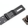 4-1/2" Swivel Staple Safety Hasps, Gate Door Hasp Latches Safety Packlock Clasp Locking with Twist Knob for Fence, Gate, Cabinet, Black, 2 Pack-1
