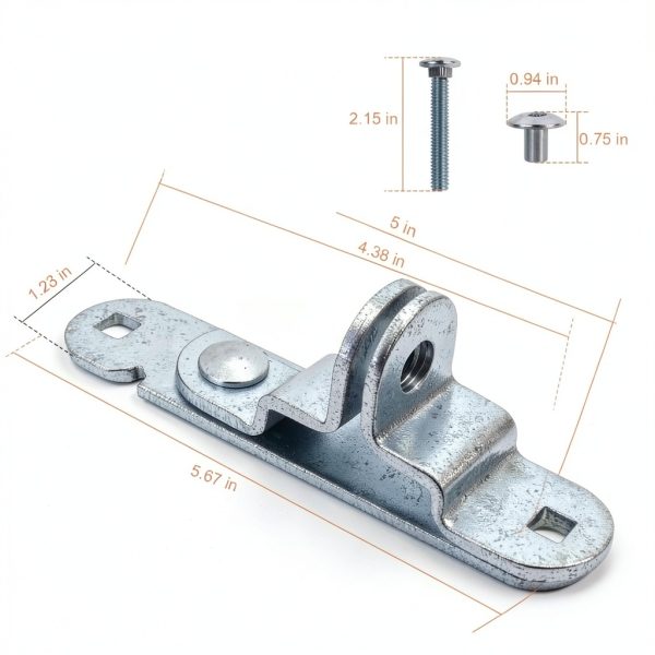Cargo Trailer Door Hasp GDW Zinc Plated 2 Pack with Screws Nuts-1