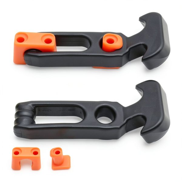 BokWin Rubber Draw Latch Hasps Orange 4.3 Inch Flexible T-Handle-1