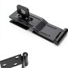 4-1/2" Swivel Staple Safety Hasps, Gate Door Hasp Latches Safety Packlock Clasp Locking with Twist Knob for Fence, Gate, Cabinet, Black, 2 Pack-2