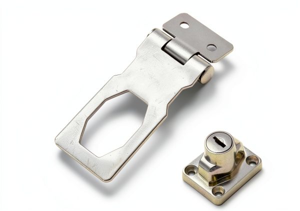 2Pcs Keyed Hasp Locks 2.5 Inch Twist Knob Keyed Locking Hasp, Metal Safety Hasp Latches Keyed Different for Small Doors, Cabinets (Sliver)-1