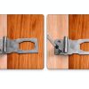 2Pcs Keyed Hasp Locks 2.5 Inch Twist Knob Keyed Locking Hasp, Metal Safety Hasp Latches Keyed Different for Small Doors, Cabinets (Sliver)-3