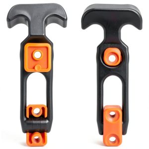 BokWin Rubber Draw Latch Hasps Orange 4.3 Inch Flexible T-Handle-0