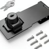 4 Inch Keyed Hasp Lock I-EASYDWW Heavy Duty Zinc Alloy Chrome Black-0