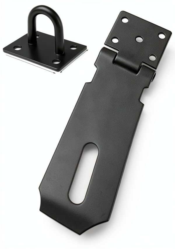 Padlock Hasp 4 Inch Stainless Steel Black Door Hasp by Eruinfang-1