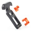 BokWin Rubber Draw Latch Hasps Orange 4.3 Inch Flexible T-Handle-2