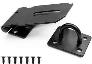3 Inch Door Hasp KIMIWISE Black Padlock for Gates & Cabinets-0