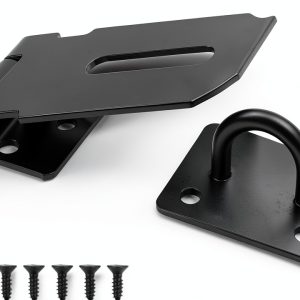 3 Inch Door Hasp KIMIWISE Black Padlock for Gates & Cabinets-0