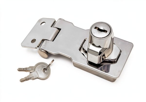 2Pcs Keyed Hasp Locks 2.5 Inch Twist Knob Keyed Locking Hasp, Metal Safety Hasp Latches Keyed Different for Small Doors, Cabinets (Sliver)-2