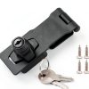 Alise Keyed Hasp Lock 4 Inch Black Safety Packlock with Keys-6