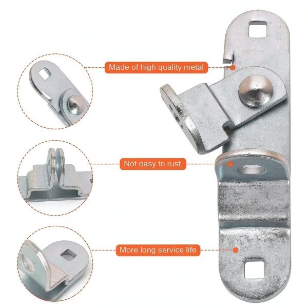 Fuoequl Trailer Door Hasp for Cargo Trailer, Rolled Steel Zinc Plated-2