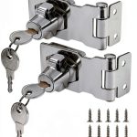 2Pcs Keyed Hasp Locks 2.5 Inch Twist Knob Keyed Locking Hasp, Metal Safety Hasp Latches Keyed Different for Small Doors, Cabinets (Sliver)-0