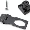2 Packs 2.5 Inch Hasp Lock With Keys, Stainless Steel Latch, Twist Knob Keyed Locking for Cabinet Small Door, Flat Black-2